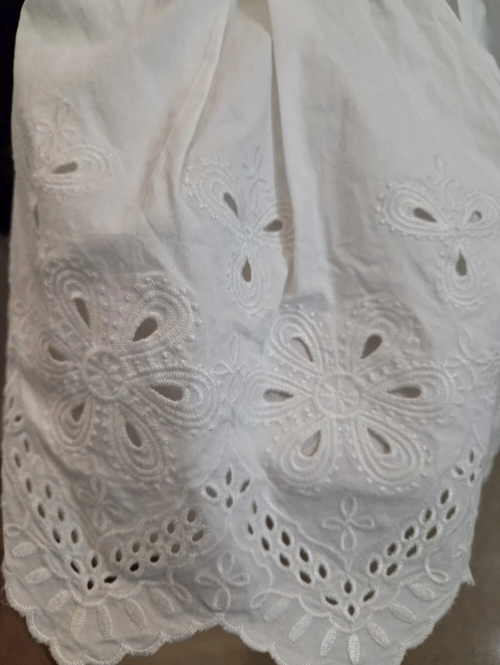 Moon River Eyelet Peplum Top - Picture 4 of 9